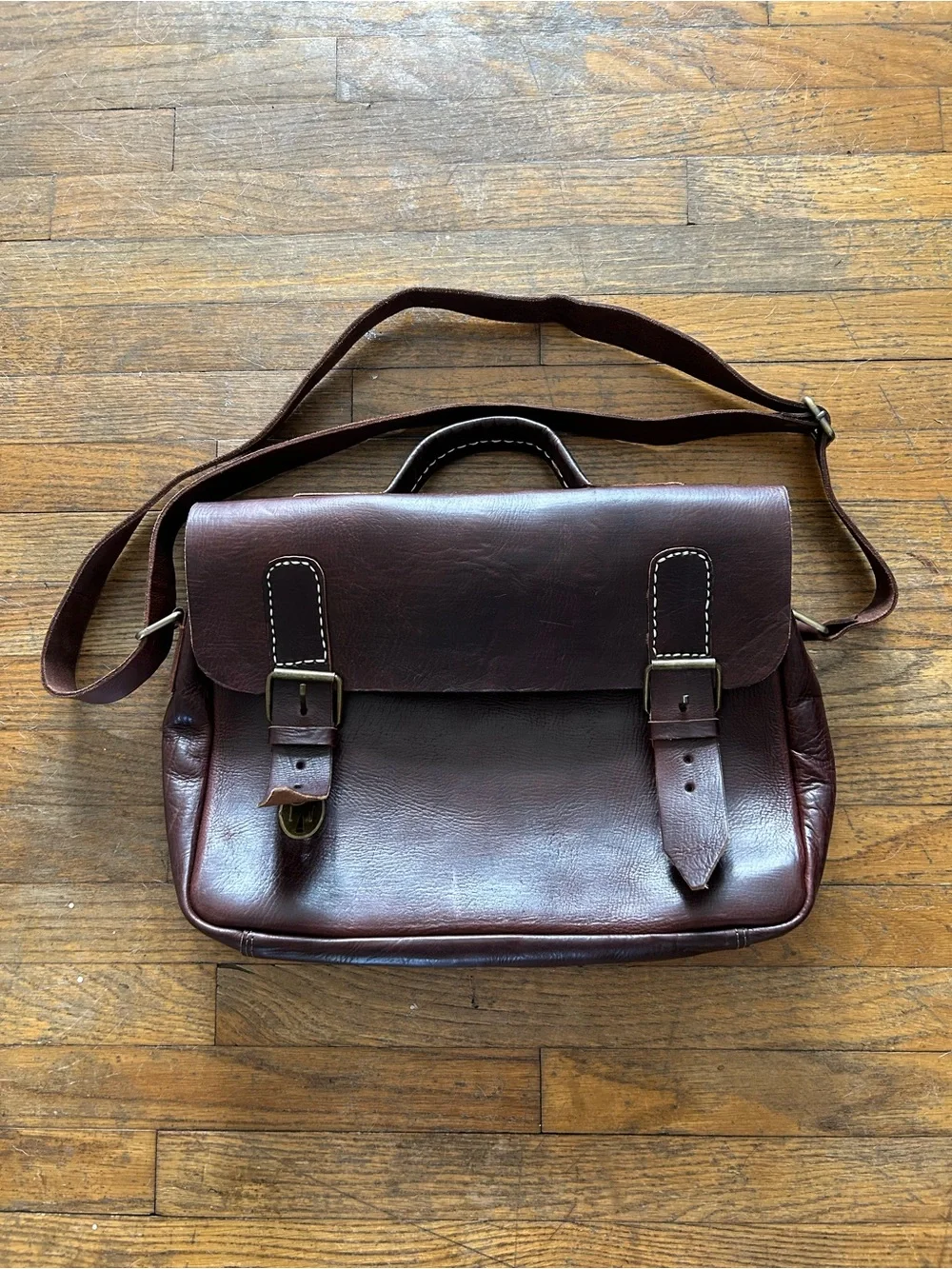 Brown Leather Messenger Bag - Classic Men's Satchel